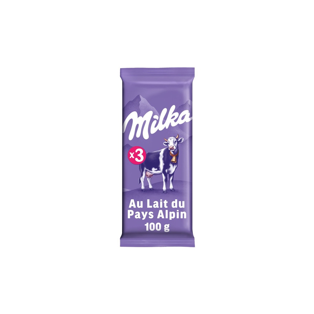 MILKA MILK CHOCOLATE BAR 100G TABLETTE DE CHOCOLAT AU LAIT MILKA 100G 