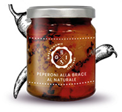 GRILLED AND PEELED CALABRIAN PEPPERS 314ML  - POIVRONS CALABRAIS GRILLES ET PELES 314ML 