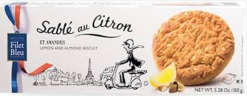 LEMON BISCUITS WITH ALMONDS 150G - SABLE CITRON AUX AMANDES 150G