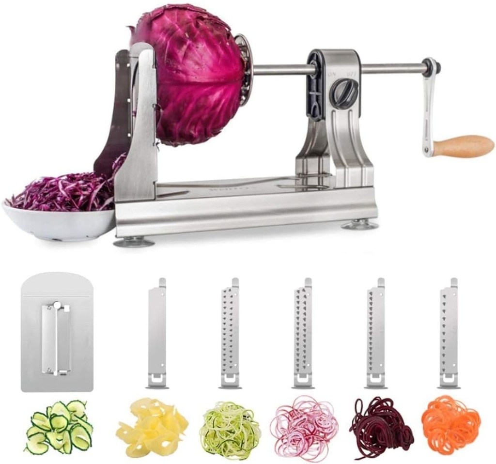 FRUIT AND VEGETABLE TURNING SLICER TOURNEUR À LÉGUMES ET FRUITS