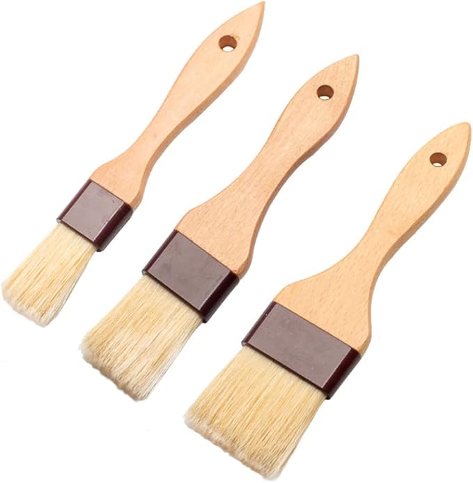 PASTRY BRUSH SET OF 3 SIZES PINCEAUX À PÂTISSERIE 