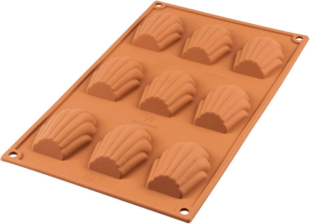 MADELEINES MOULD 68X45X17MM SILIKOMART  MOULE À MADELEINES 68X45X17MM SILIKOMART