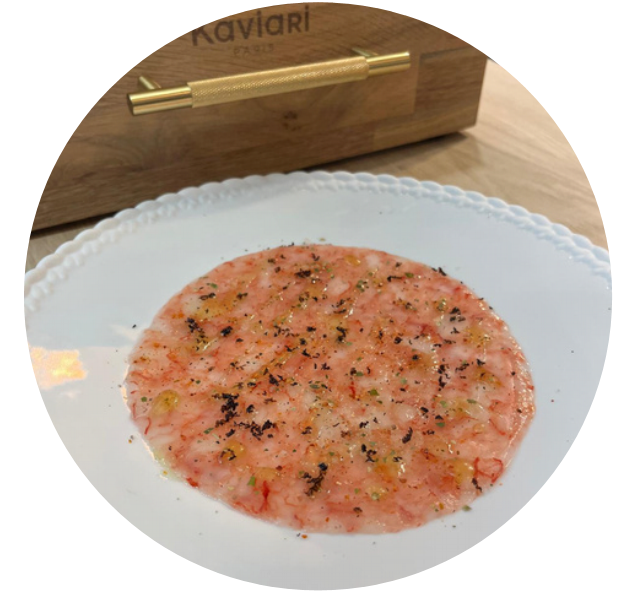 RED PRAWN CARPACCIO-55G CARPACCIO DE GAMBERO ROSSA-55G