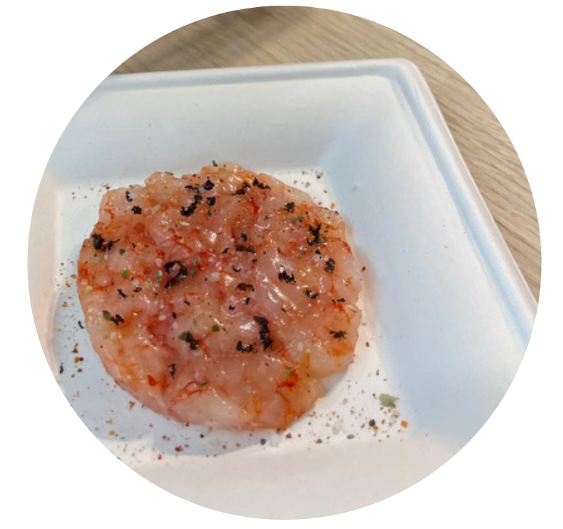 RED PRAWN TARTARE-50G TARTARE DE GAMBERO ROSSO-50G