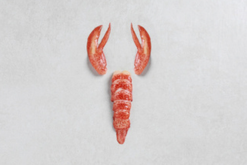 RAW CANADIAN LOBSTER SHELLED HPP-120/140G TAIL+2CLAWS HOMARD CANADIEN CRU DÉCORTIQUÉ HPP-120/140G QUEUE+2 PINCES