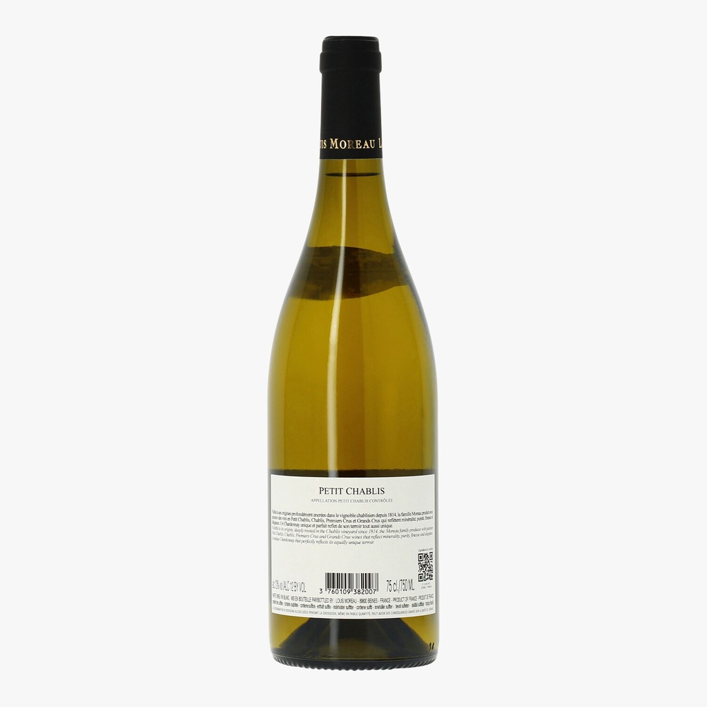 WHITE WINE PETIT CHABLIS 2024 CHÂTEAU LOUIS MOREAU -75CL  VIN BLANC PETIT CHABLIS 2024 CHÂTEAU LOUIS MOREAU- -75CL