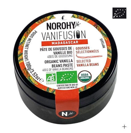 ORGANIC MADAGASCAR VANILLA BEAN PASTE 100G - PATE DE GOUSSE DE VANILLE MADAGASCAR BIO 100G