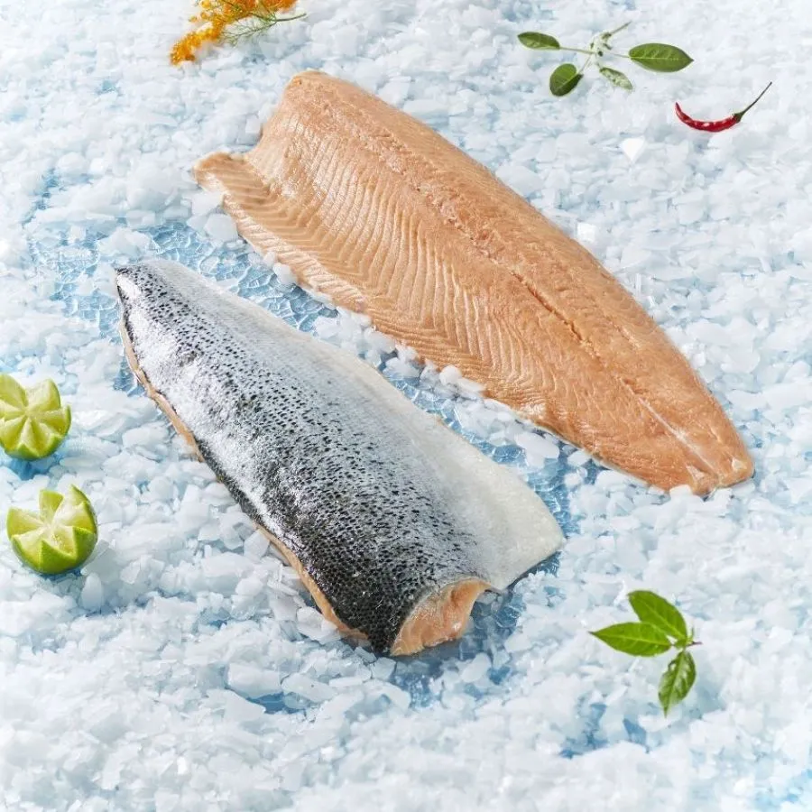 SALMON FILLET WITH SKIN 1.1KG - FILET DE SAUMON AVEC PEAU 1.1KG 