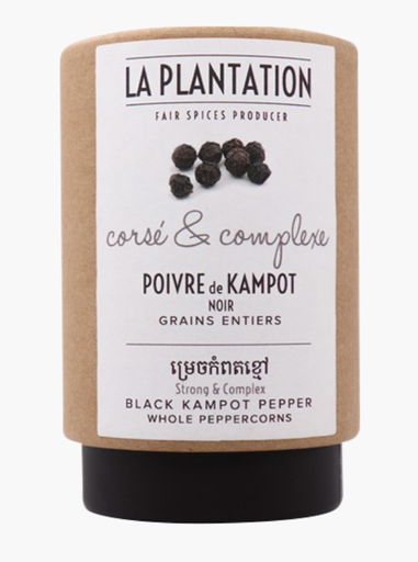 [PLANTATION01] KAMPOT PEPPER BLACK  - 50GR POIVRE DE KAMPOT NOIR  - 50GR