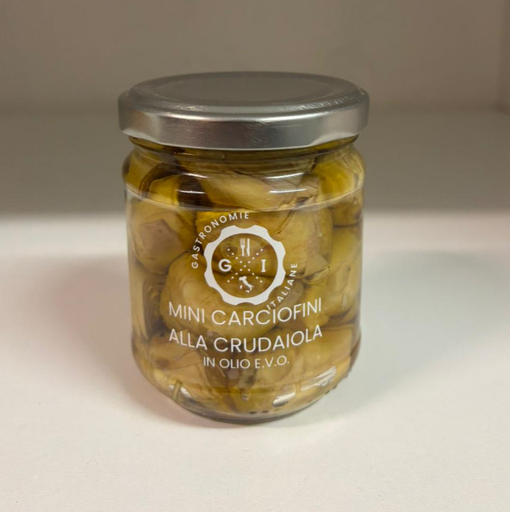 [ITALIA061] MINI ARTICHOKE HEARTS IN OIL 190GR - MINI COEUR D'ARTICHAUT 190GR