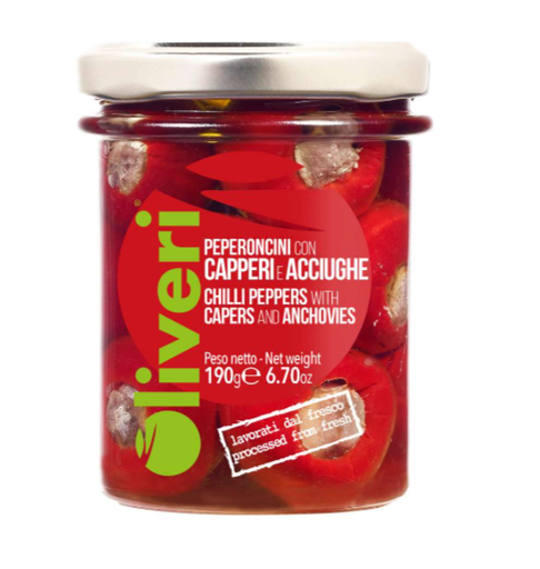 [ITALIA090] PEPERONCINI CAPPERI/ACCIUGHE - 190G PEPERONCINI CAPPERI/ACCIUGHE - 190G