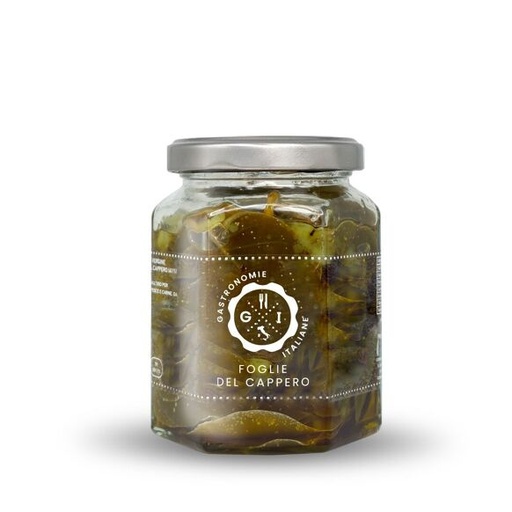 [ITALIA007] CAPERS LEAVES IN OIL - 314ML FEUILLES DE CAPRES HUILE - 314ML