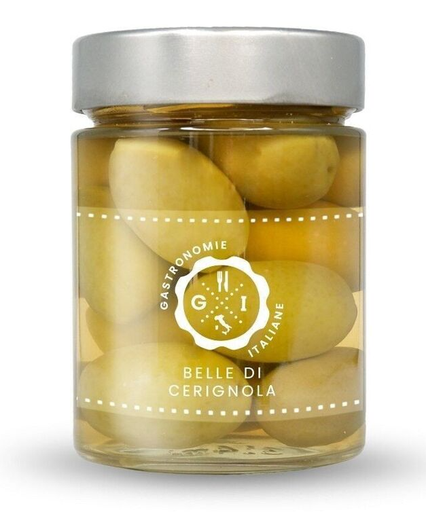 [ITALIA023] GREEN OLIVE CERIGNOLA - 314ML CERIGNOLA OLIVES VERTES - 314ML