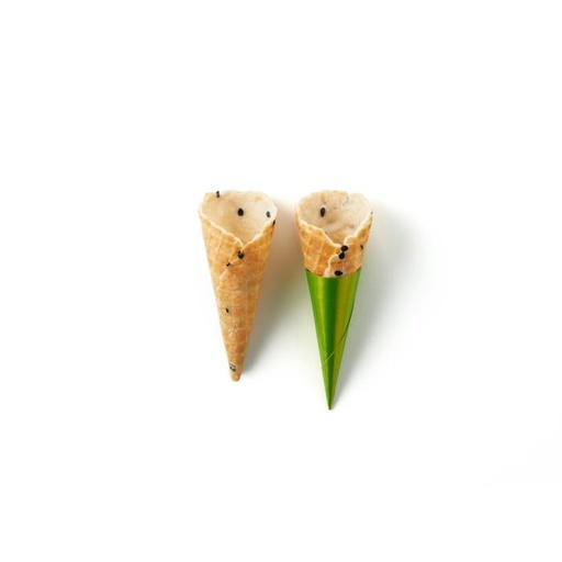 [ROSESAV02] MINI CORNETS SESAME NOIR - 70PC MINI CONES SESAME NOIR - 70PC