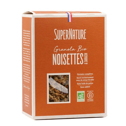 [GRANOLA10] GRANOLA HAZELNUTS/SESAME ORGANIC - 500G
GRANOLA NOISETTES/SESAME BIO 500G