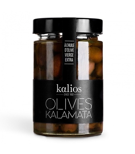 [KALIOS01] BLACK KALAMATA OLIVE IN OLIVE OIL - 310G OLIVE KALAMATA A L'HUILE OLIVE - 310GR