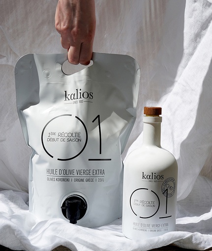 [KALIOS09] EXTRA VIRGIN OLIVE OIL CUVEE 01 - 2.5L HUILE D'OLIVES EXTRA VIERGE CUVEE 01 - 2.5L