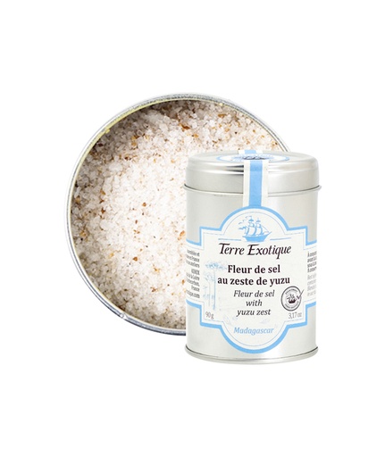 [KEREX073] FLOWER OF SALT WITH YUZU ZEST 90GR FLEUR DE SEL AU ZESTE DE YUZU 90GR
