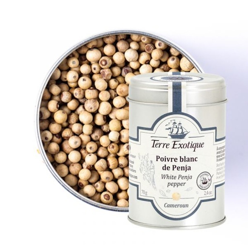 [KEREX103] CIRCULAR PEPPER WHITE - 60GR POIVRE DE VOATSIPERIFERY - 60GR