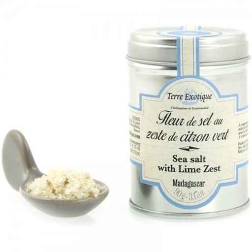 [KEREX004] FLEUR DE SEL ZESTES CITRON VERT 90G FLEUR DE SEL ZESTES CITRON VERT 90G