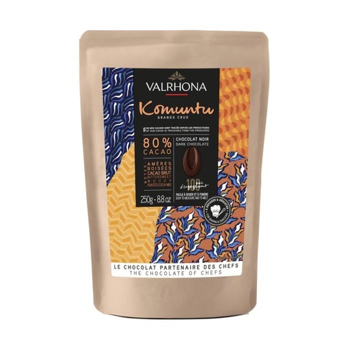 [CHCLT022] VALRHONA KOMUNTU 80% - 250G VALRHONA KOMUNTU 80% - 250G