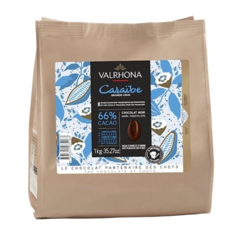 [CHCLT013] VALRHONA CARAIBE DARK 66% - 1KG VALRHONA CARAIBE NOIR 66% - 1KG