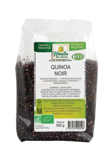 [ORGANIC003] ORGANIC BLACK QUINOA - 500GR QUINOA NOIR ORGANIC - 500GR