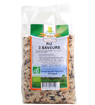 [ORGANIC064] ORGANIC 3 RICE BLEND 500G - RIZ 3 SAVEURS BIO 500G