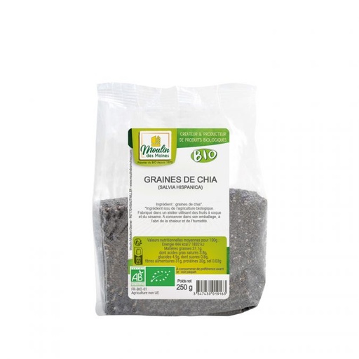 [ORGANIC007] ORGANIC CHIA SEEDS 250G - GRAINES DE CHIA BIO 250G