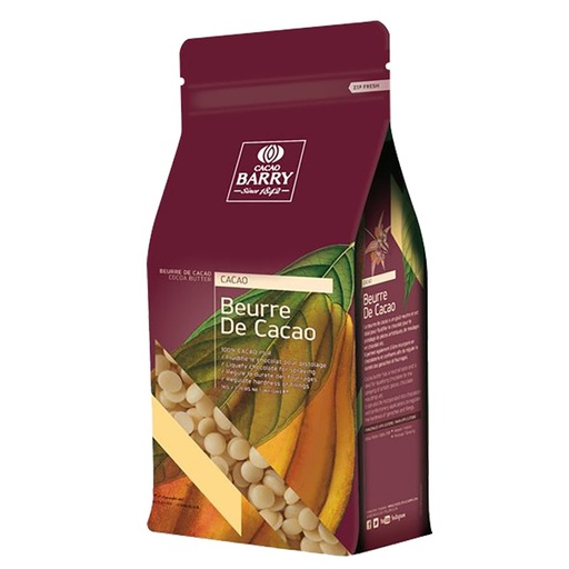 [PASTRY012] COCOA BUTTER BARRY - 1KG BEURRE DE CACAO BARRY - 1KG