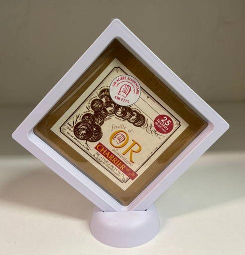 [GOLD/SILVER3] GOLD LEAF 80X80MM  - PACK OF 25 FEUILLE D'OR 8X8CM - CARNET DE 25