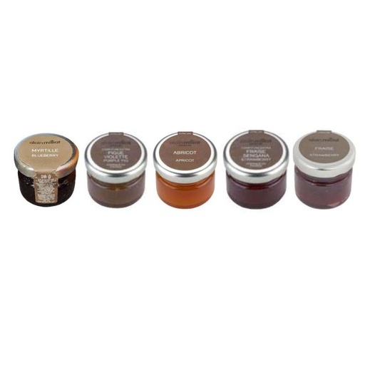 [ALAINJAM010] MINI JAM MIX FLAVOUR - ALAIN MILLIAT MINI CONFITURE MIX SAVEURS MILLIAT