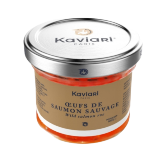[KAVIARI03]  WILD SALMON ROE KAVIARI - 100GROEUFS SAUMON SAUVAGE KAVIARI - 100G