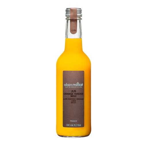 [ALAINJUS039] LATE ORANGE JUICE SICILY ALAIN MILLIAT - 33CL JUS D'ORANGE TARDIVE SICILY - 33CL
