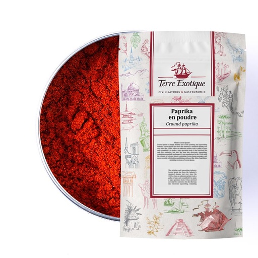 [SC402] PAPRIKA POWDER TERRE EXO 500G - PAPRIKA EN POUDRE TERRE EXO 500G