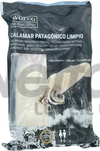 [FZSEAFOOD-91] SQUID FROZEN 900 GR 12CM CLEANED - CALAMAR NETTOYE 900 GR 12 CM