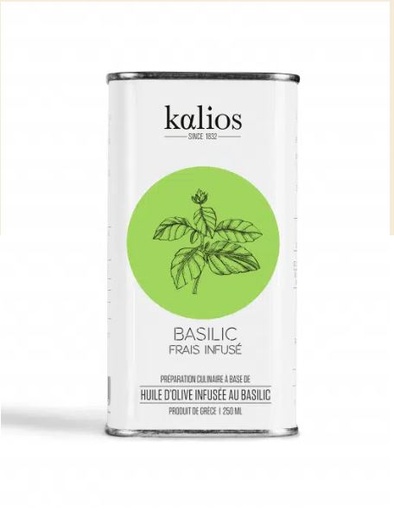 [KALIOS16] BASIL OLIVE OIL KALIOS - 250ML HUILE D'OLIVE BASILIC KALIOS - 250ML