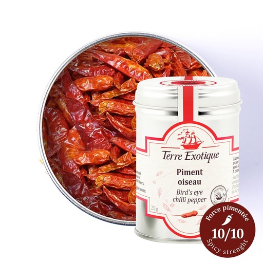 [KEREX080] PIMENT D'OISEAU 25G - BIRD'S EYE CHILI PEPPER 25G 